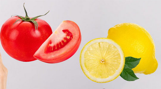 lemon and tomato face mask 
